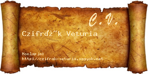 Czifrák Veturia névjegykártya